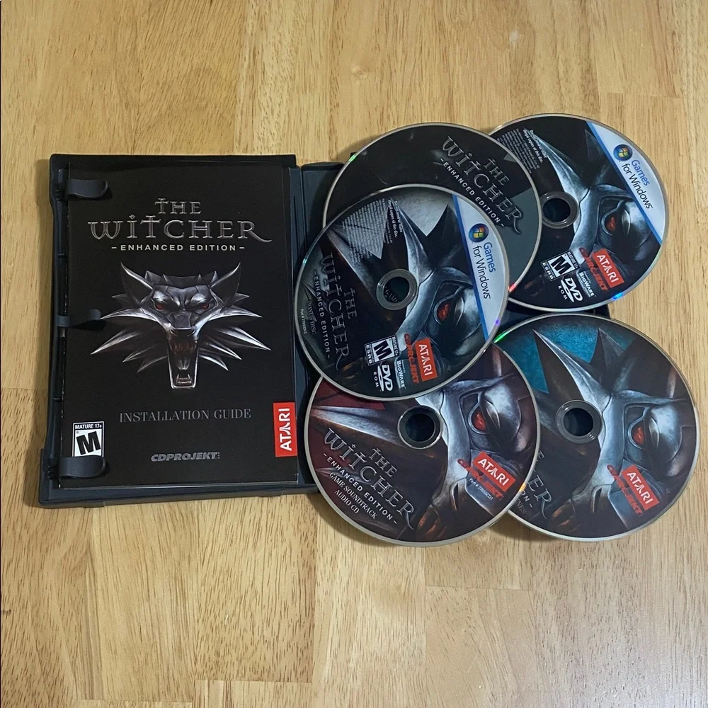 4 VINTAGE PC Games--Fallout 3, Never Winter Nights 2, The Witcher, Halo 2